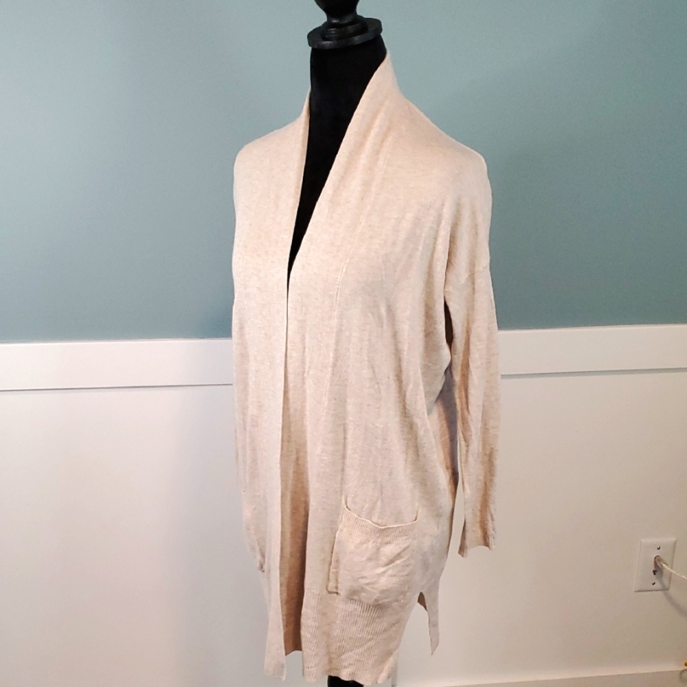 Atmosphere Open Front Cream Oatmeal Long Cardigan Oversized 0